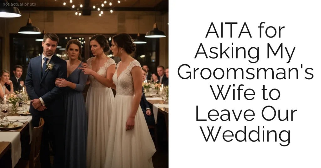 AITA for Asking My Groomsman's Wife to Leave Our Wedding