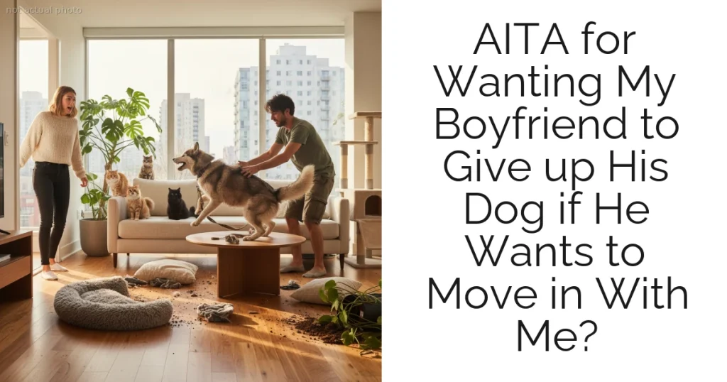 AITA for Wanting My Boyfriend to Give up His Dog if He Wants to Move in With Me?