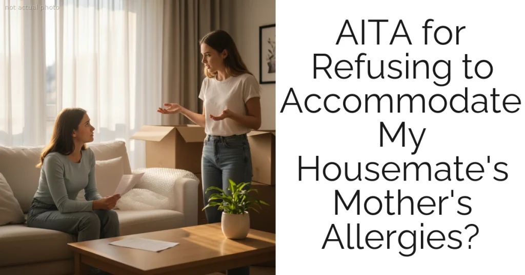 AITA for Refusing to Accommodate My Housemate's Mother's Allergies?