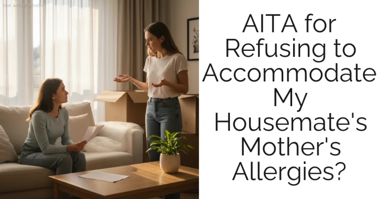 AITA for Refusing to Accommodate My Housemate's Mother's Allergies?