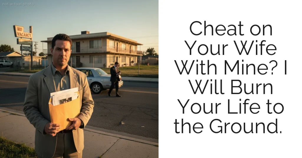 Cheat on Your Wife With Mine? I Will Burn Your Life to the Ground.
