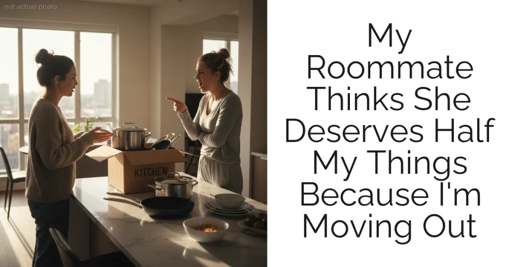 My Roommate Thinks She Deserves Half My Things Because I'm Moving Out