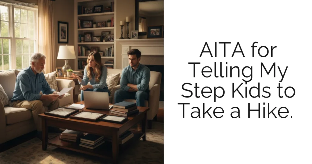AITA for Telling My Step Kids to Take a Hike.
