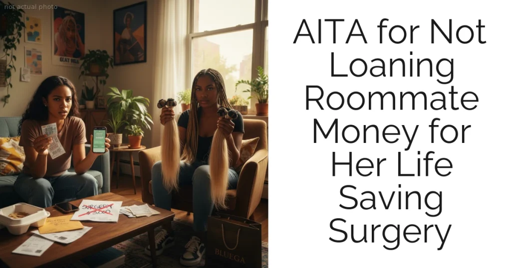 AITA for Not Loaning Roommate Money for Her Life Saving Surgery
