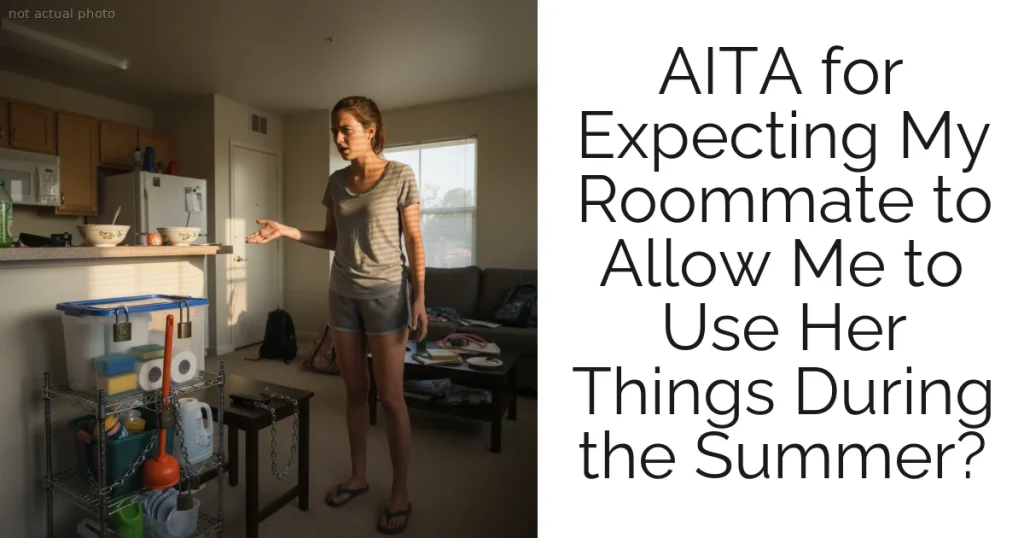 AITA for Expecting My Roommate to Allow Me to Use Her Things During the Summer?