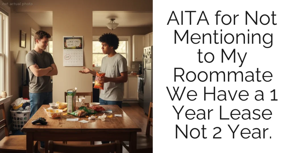 AITA for Not Mentioning to My Roommate We Have a 1 Year Lease Not 2 Year.