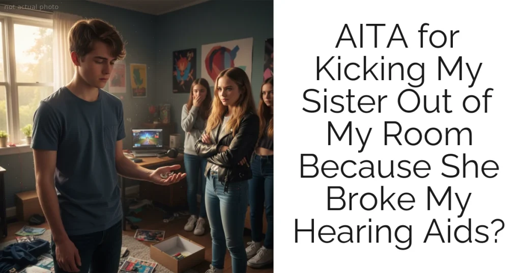 AITA for Kicking My Sister Out of My Room Because She Broke My Hearing Aids?