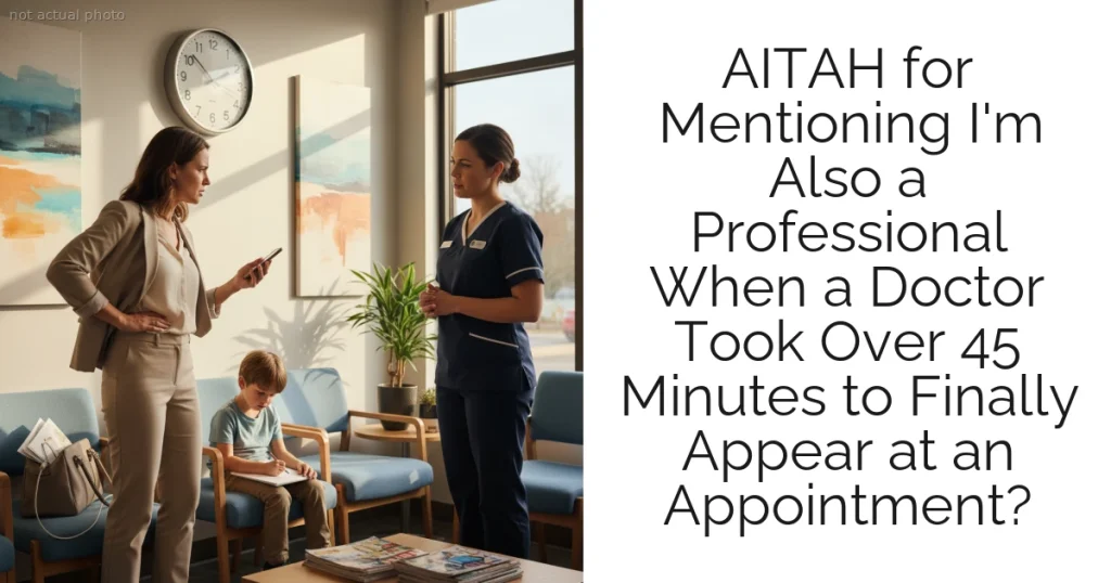 AITAH for Mentioning I'm Also a Professional When a Doctor Took Over 45 Minutes to Finally Appear at an Appointment?