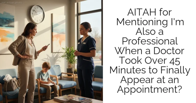 AITAH for Mentioning I'm Also a Professional When a Doctor Took Over 45 Minutes to Finally Appear at an Appointment?