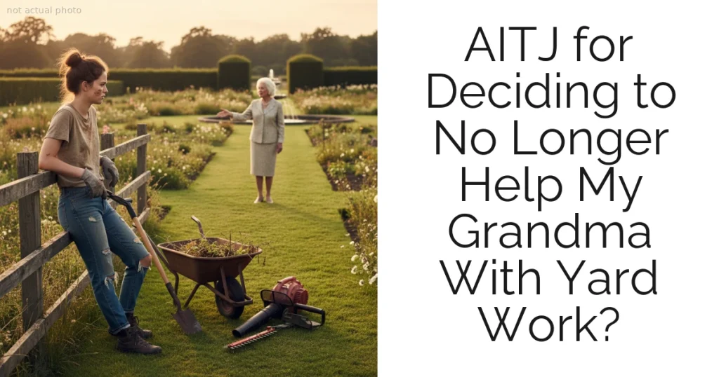 AITJ for Deciding to No Longer Help My Grandma With Yard Work?