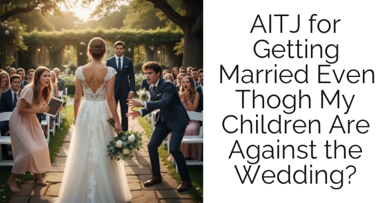 AITJ for Getting Married Even Thogh My Children Are Against the Wedding?