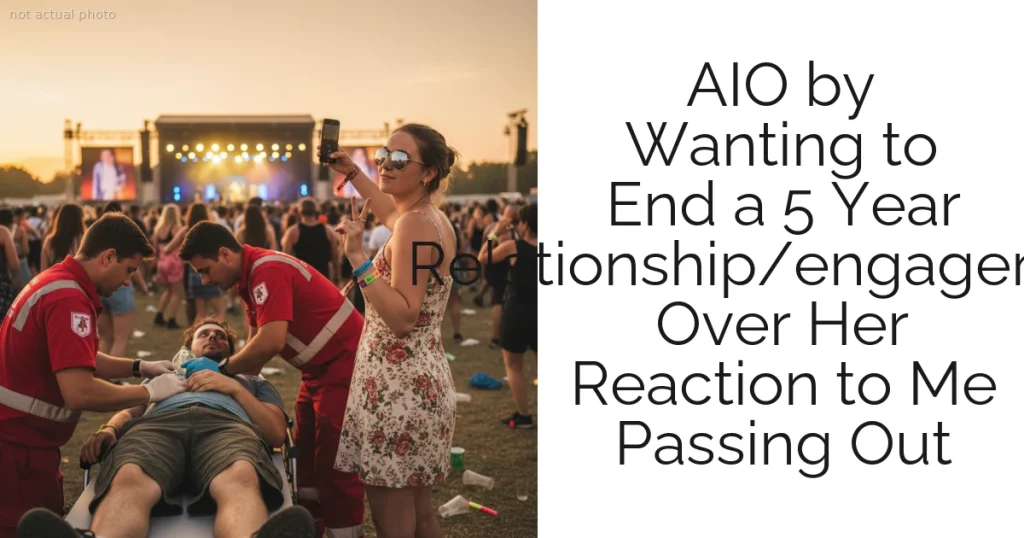 AIO by Wanting to End a 5 Year Relationship/engagement Over Her Reaction to Me Passing Out
