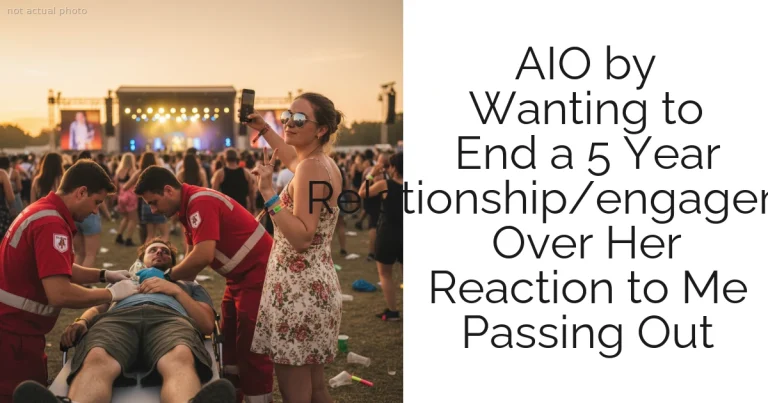 AIO by Wanting to End a 5 Year Relationship/engagement Over Her Reaction to Me Passing Out