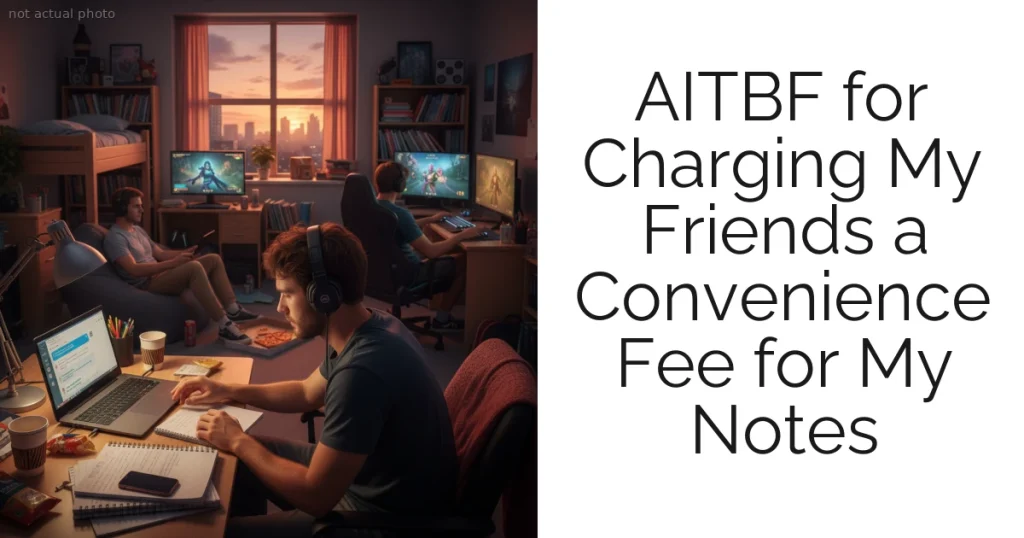 AITBF for Charging My Friends a Convenience Fee for My Notes
