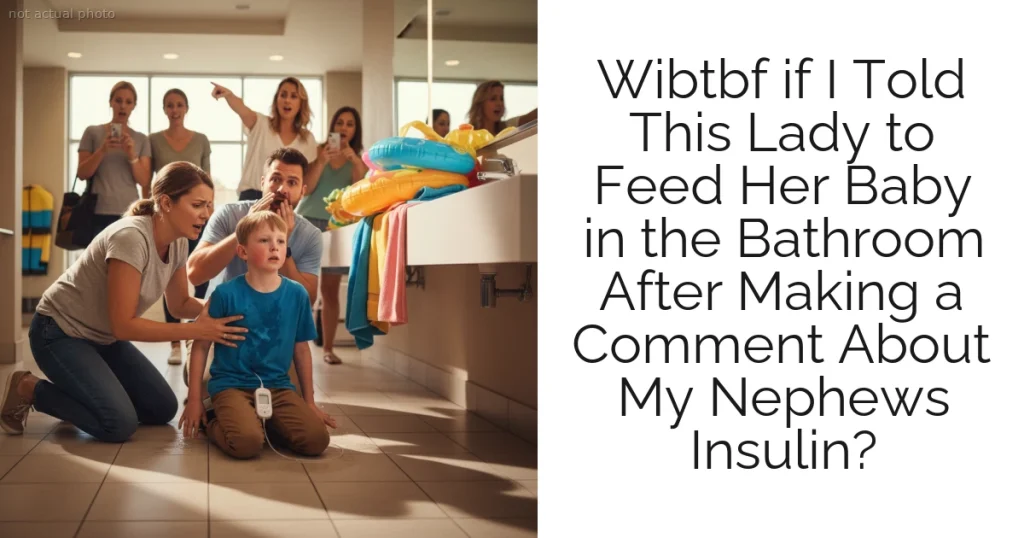 Wibtbf if I Told This Lady to Feed Her Baby in the Bathroom After Making a Comment About My Nephews Insulin?