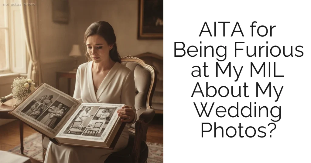 AITA for Being Furious at My MIL About My Wedding Photos?