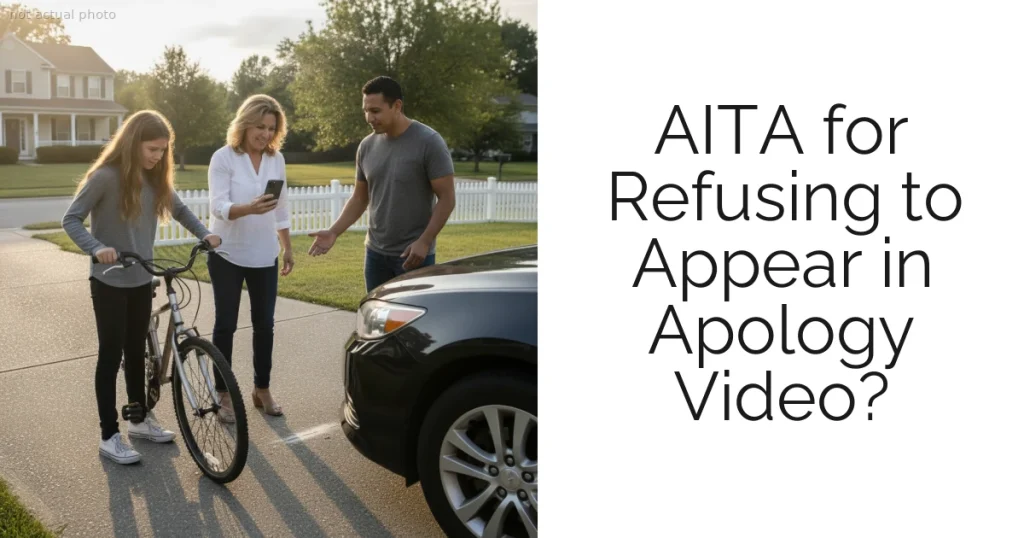 AITA for Refusing to Appear in Apology Video?