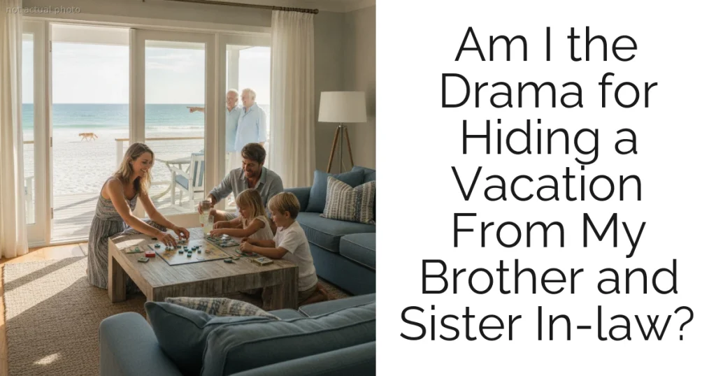 Am I the Drama for Hiding a Vacation From My Brother and Sister In-law?