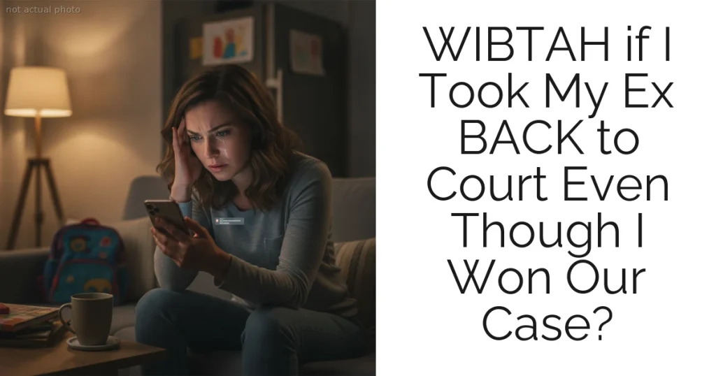 WIBTAH if I Took My Ex BACK to Court Even Though I Won Our Case?