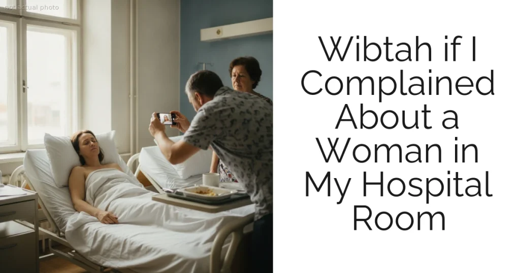 Wibtah if I Complained About a Woman in My Hospital Room