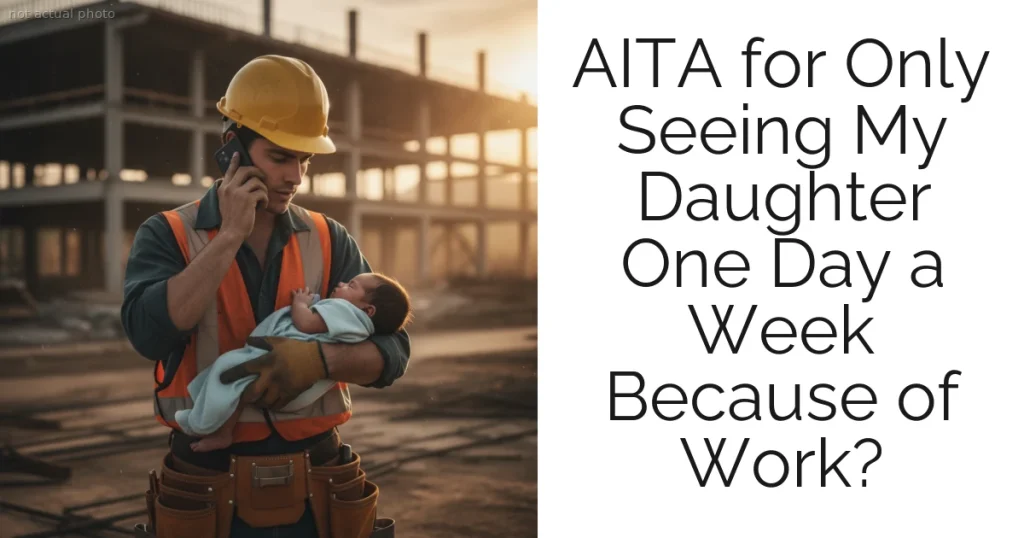 AITA for Only Seeing My Daughter One Day a Week Because of Work?