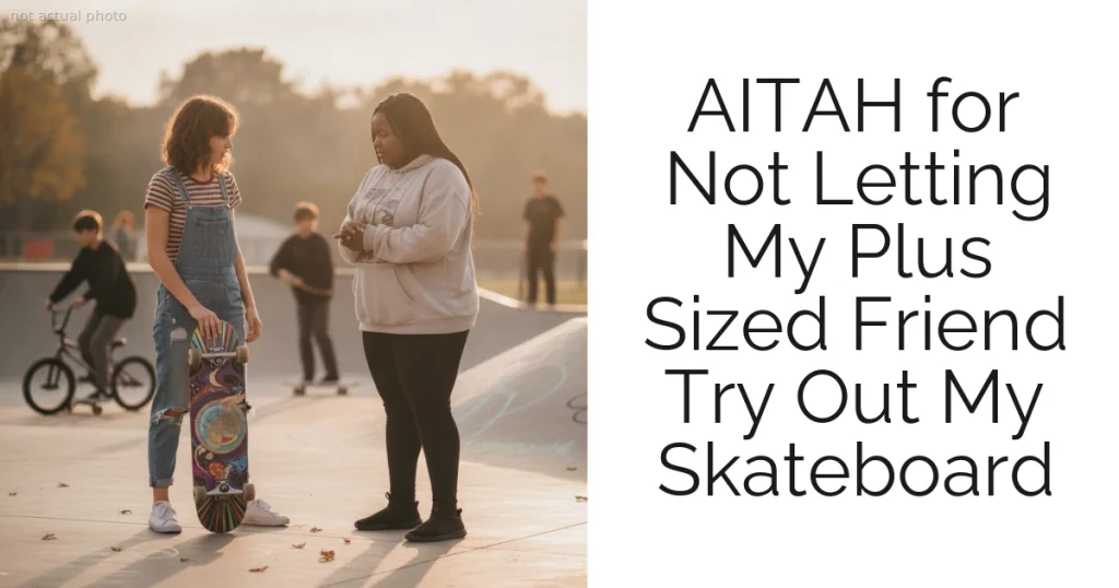 AITAH for Not Letting My Plus Sized Friend Try Out My Skateboard