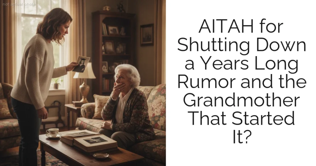AITAH for Shutting Down a Years Long Rumor and the Grandmother That Started It?