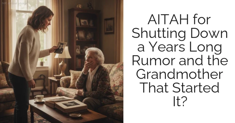 AITAH for Shutting Down a Years Long Rumor and the Grandmother That Started It?