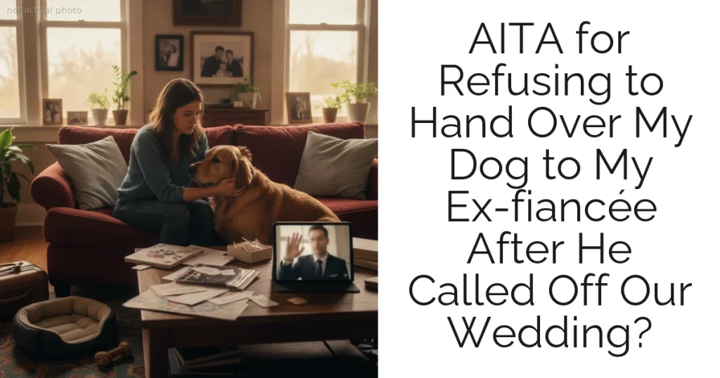 AITA for Refusing to Hand Over My Dog to My Ex-fiancée After He Called Off Our Wedding?