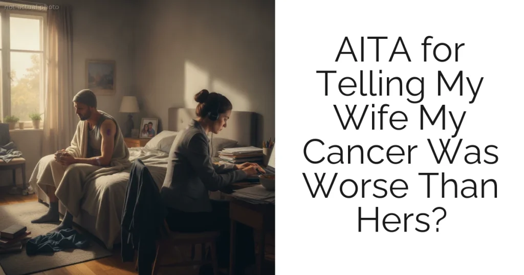 AITA for Telling My Wife My Cancer Was Worse Than Hers?
