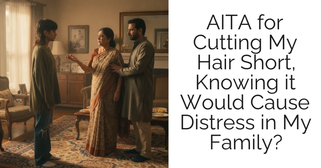 AITA for Cutting My Hair Short, Knowing it Would Cause Distress in My Family?