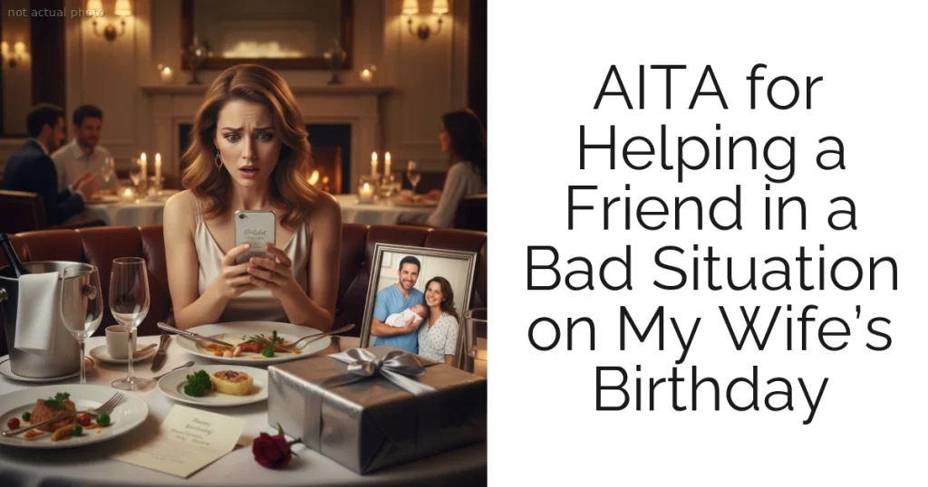 AITA for Helping a Friend in a Bad Situation on My Wife’s Birthday