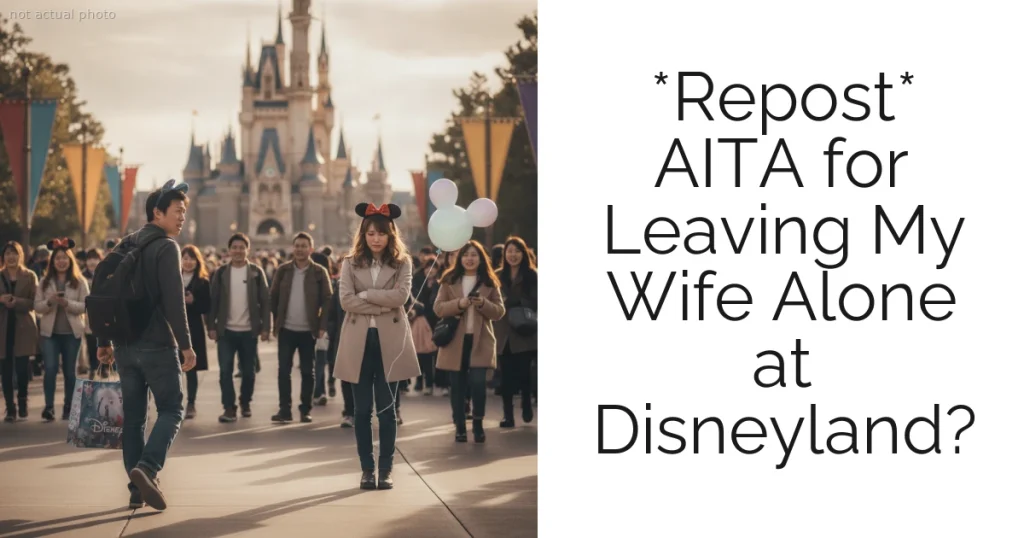 *Repost* AITA for Leaving My Wife Alone at Disneyland?