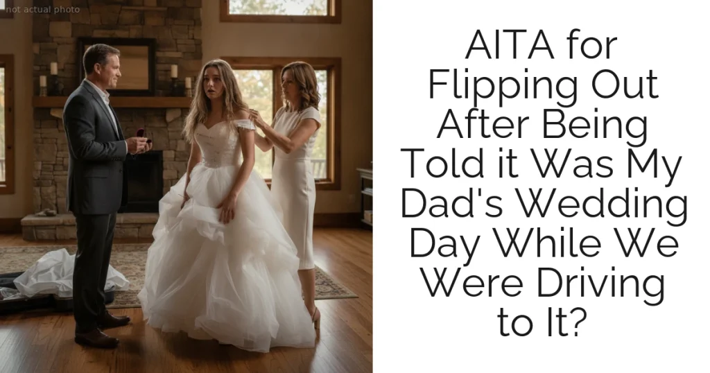 AITA for Flipping Out After Being Told it Was My Dad's Wedding Day While We Were Driving to It?