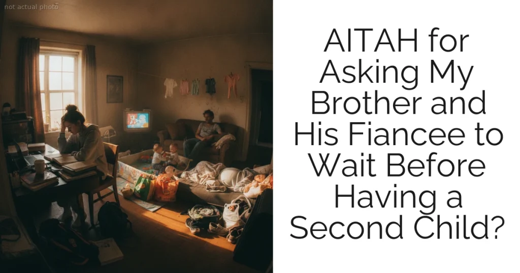 AITAH for Asking My Brother and His Fiancee to Wait Before Having a Second Child?