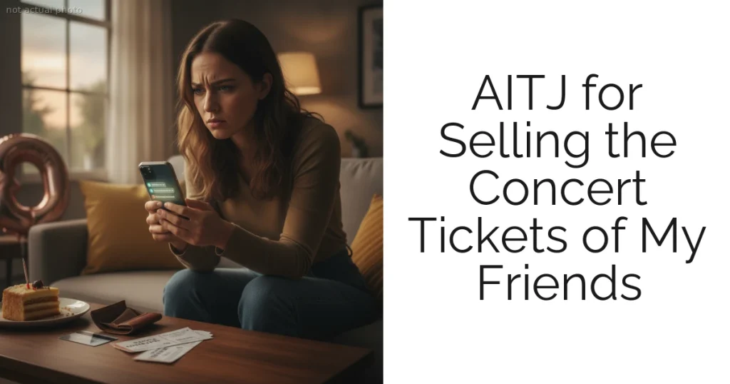 AITJ for Selling the Concert Tickets of My Friends