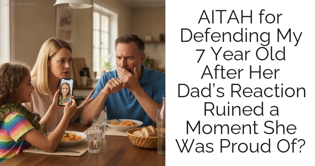 AITAH for Defending My 7 Year Old After Her Dad’s Reaction Ruined a Moment She Was Proud Of?