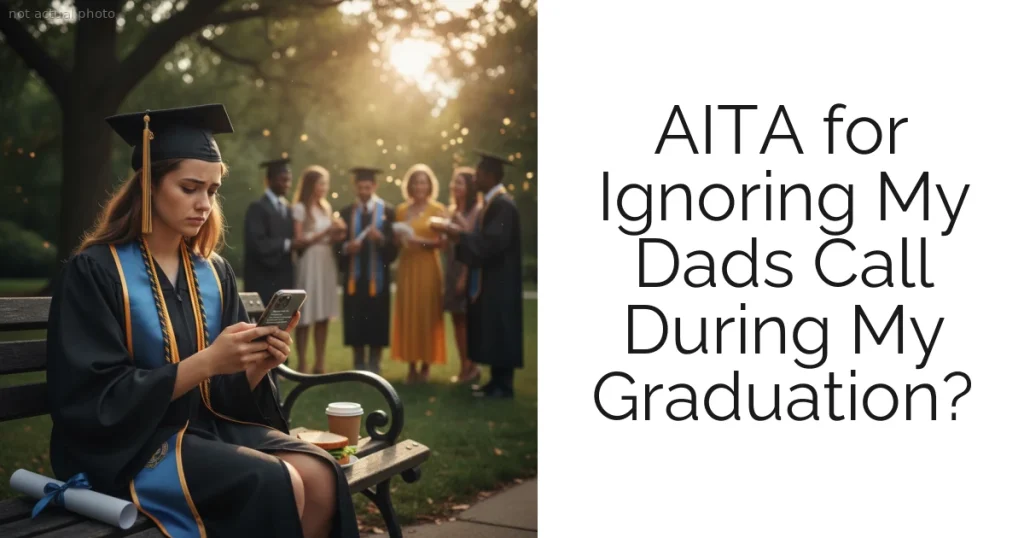 AITA for Ignoring My Dads Call During My Graduation?