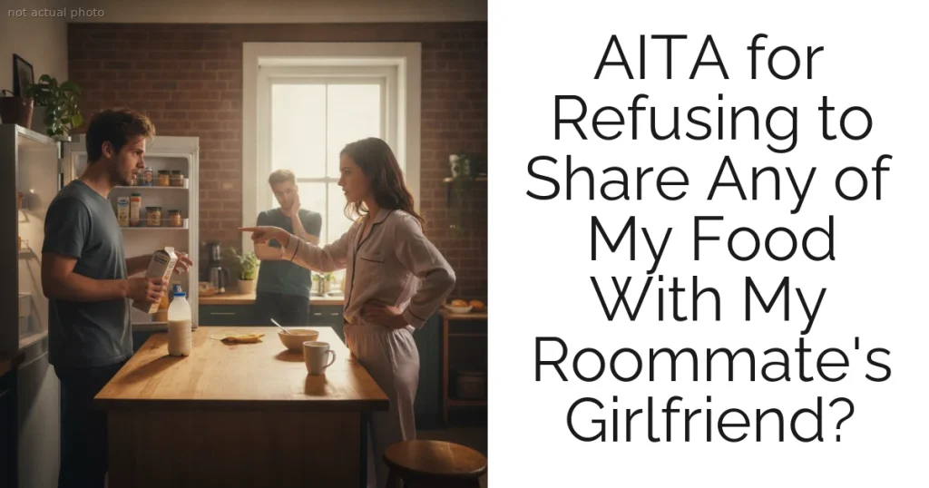 AITA for Refusing to Share Any of My Food With My Roommate's Girlfriend?