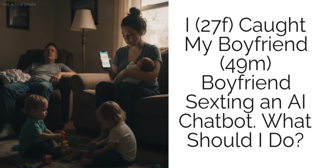 I (27f) Caught My Boyfriend (49m) Boyfriend Sexting an AI Chatbot. What Should I Do?