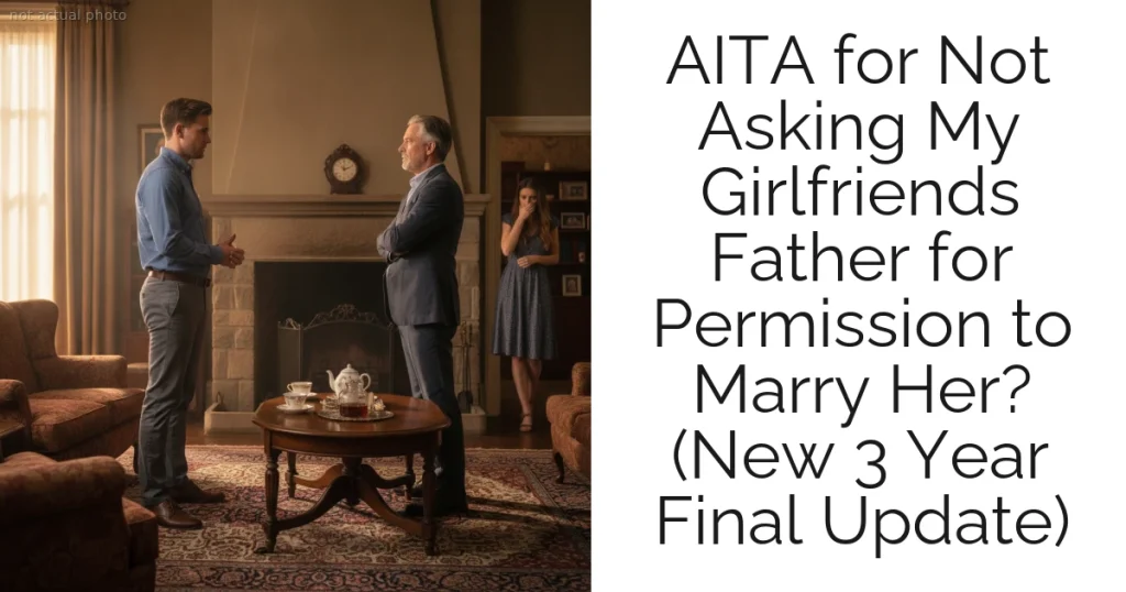 AITA for Not Asking My Girlfriends Father for Permission to Marry Her? (New 3 Year Final Update)