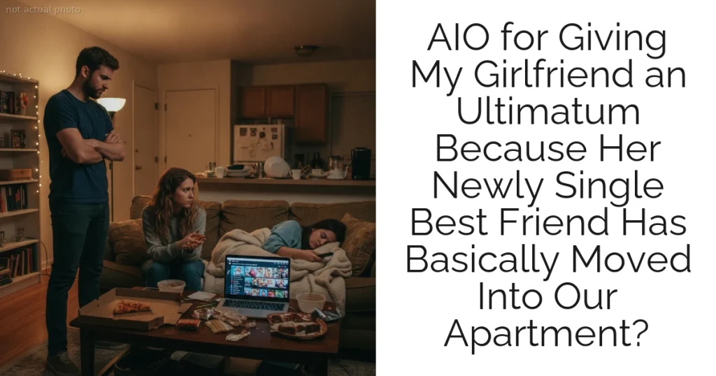 AIO for Giving My Girlfriend an Ultimatum Because Her Newly Single Best Friend Has Basically Moved Into Our Apartment?