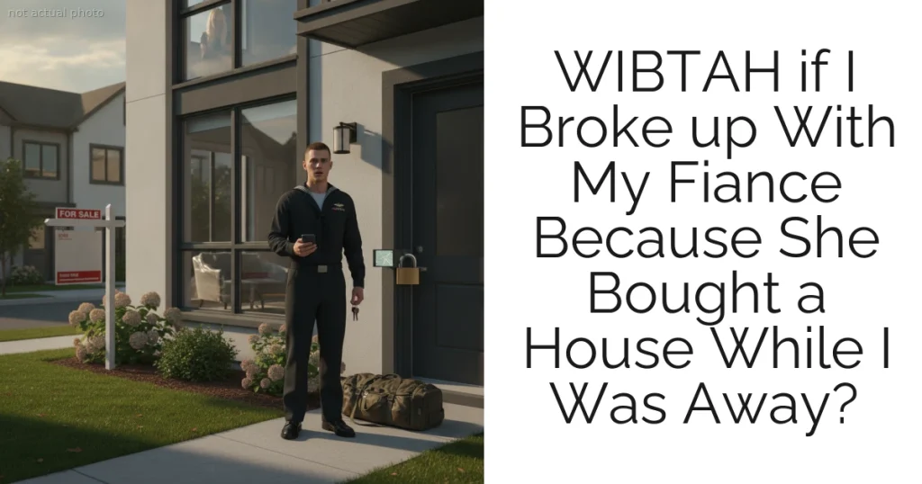 WIBTAH if I Broke up With My Fiance Because She Bought a House While I Was Away?