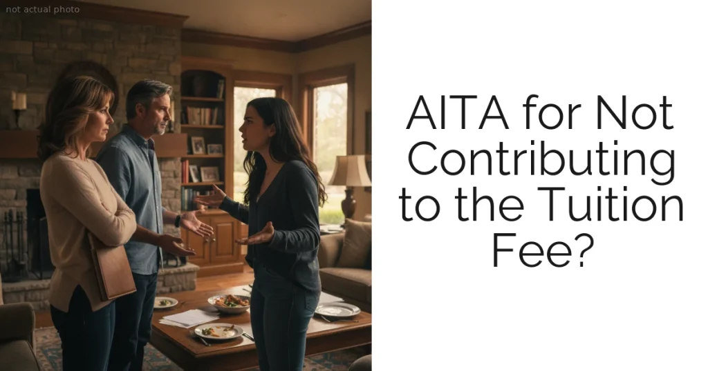 AITA for Not Contributing to the Tuition Fee?