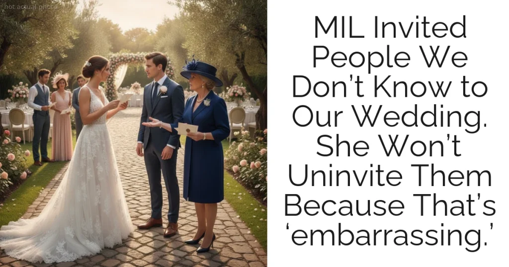MIL Invited People We Don’t Know to Our Wedding. She Won’t Uninvite Them Because That’s ‘embarrassing.’
