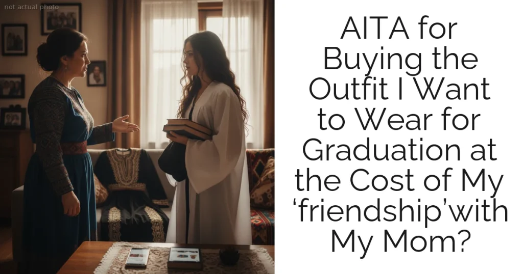 AITA for Buying the Outfit I Want to Wear for Graduation at the Cost of My ‘friendship’with My Mom?