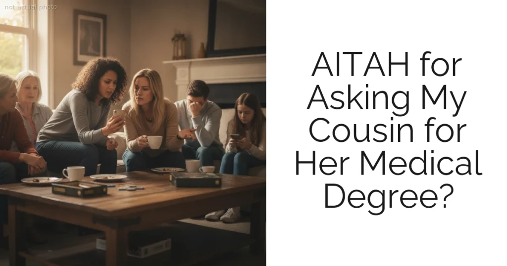 AITAH for Asking My Cousin for Her Medical Degree?
