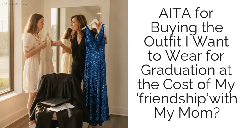 AITA for Buying the Outfit I Want to Wear for Graduation at the Cost of My ‘friendship’with My Mom?