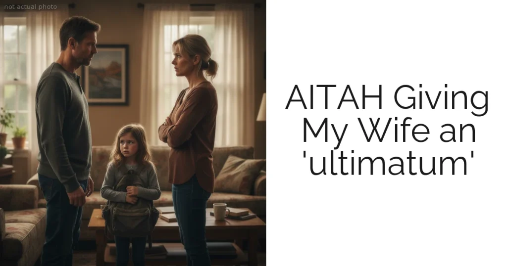 AITAH Giving My Wife an 'ultimatum'