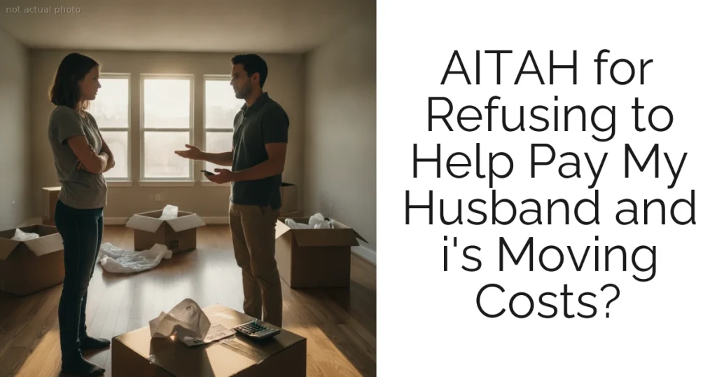 AITAH for Refusing to Help Pay My Husband and i's Moving Costs?